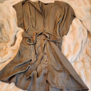 Quince Vintage Army Khaki Dress